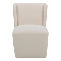 Contemporary Upholstered Side Dining Chair with Swivel Base