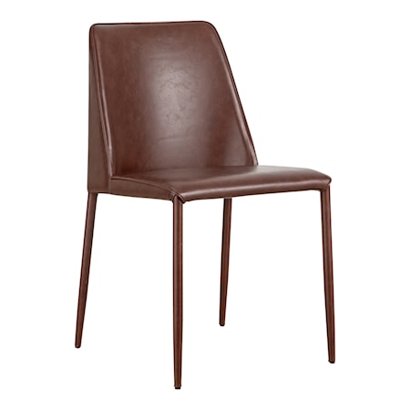 Smoked Cherry Vegan Leather Dining Chair