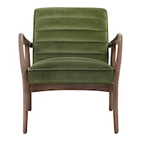 Contemporary Arm Dining Chair with Channel Tufted Back