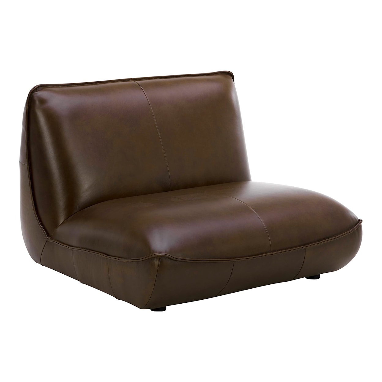 Moe's Home Collection Zeppelin Leather Slipper Chair