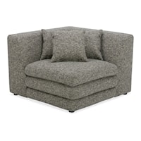 Contemporary Corner Chair with Loose Pillows