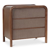 Contemporary 3-Drawer Nightstand with Felt-Lined Drawers