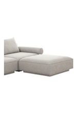 Moe's Home Collection Rosello Contemporary Sectional Sofa with Rolled Arms