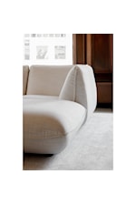 Moe's Home Collection Zeppelin Contemporary Stone White Slipper Chair