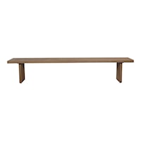 Rustic Solid Oak Rectangular Dining Bench