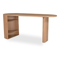 Contemporary Oval Desk with Opening Shelving