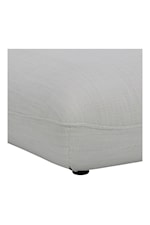 Moe's Home Collection Zeppelin Contemporary Stone White Ottoman 