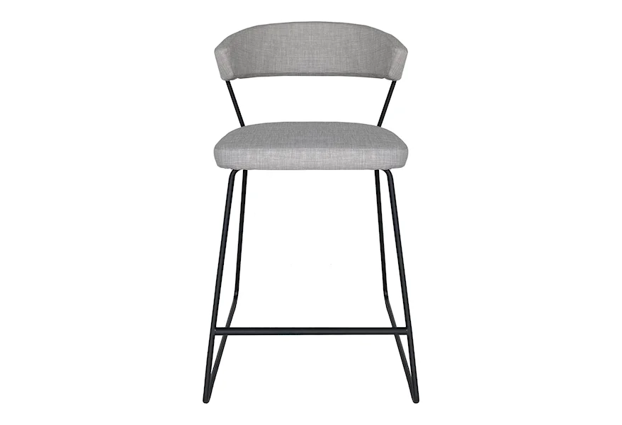Adria  Upholstered Grey Counter Stool  by Moe's Home Collection at Fashion Furniture