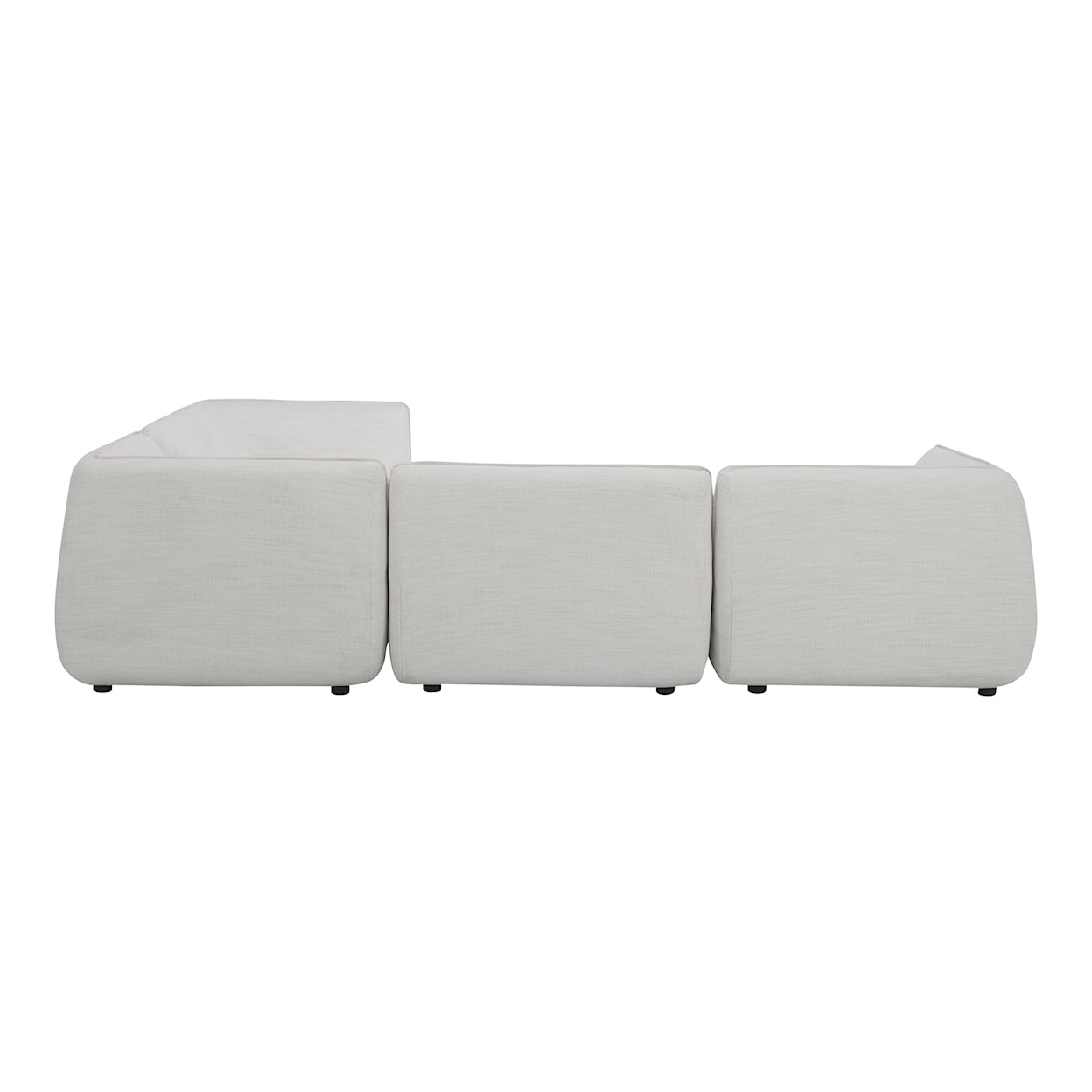 Moe's Home Collection Zeppelin 5-Piece Stone White Modular Sectional 