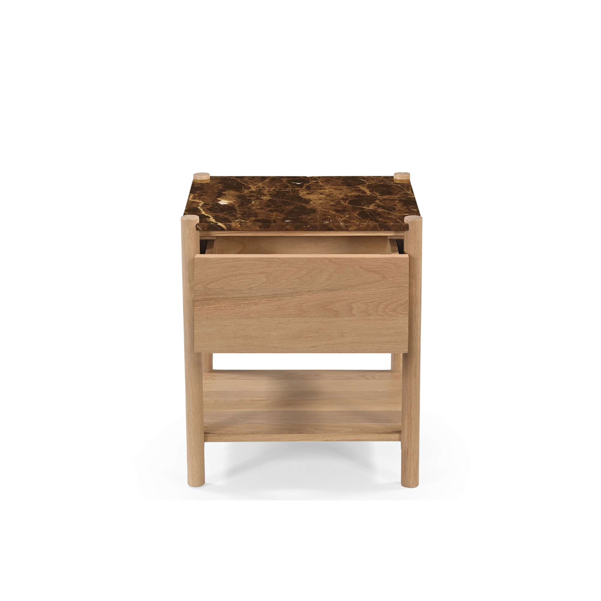 1-Drawer Marble Top Nightstand