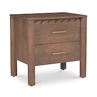 Contemporary 2-Drawer Nightstand with Soft-Close Drawers