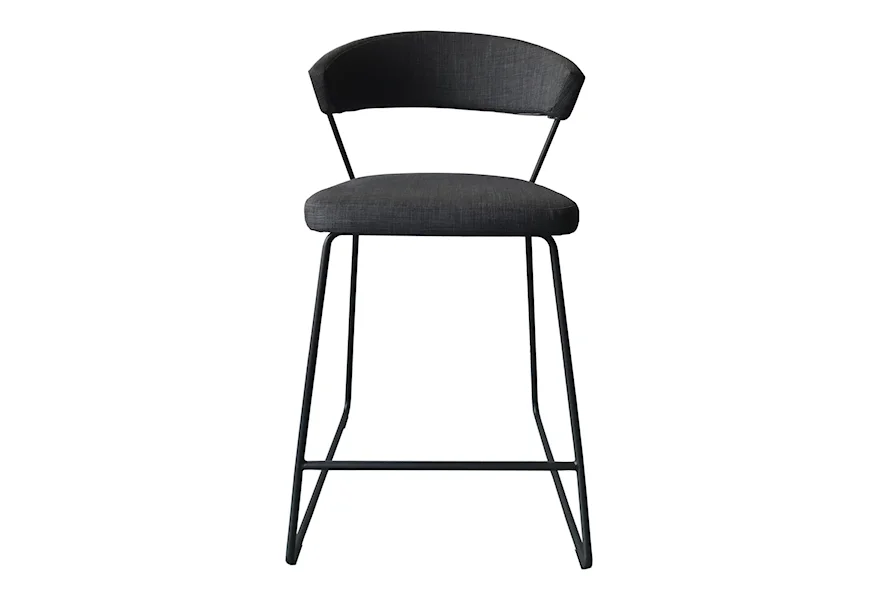 Adria Upholstered Dark Grey Counter Stool  by Moe's Home Collection at Fashion Furniture