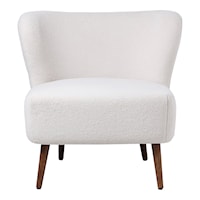 Contemporary Accent Chair with Exposed Flared Legs