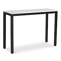 Contemporary Rectangular Console Table with Marble Top