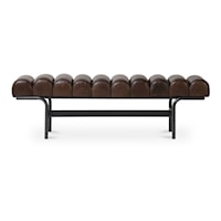 Contemporary Leather Bench