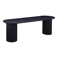 Contemporary Oval Dining Bench