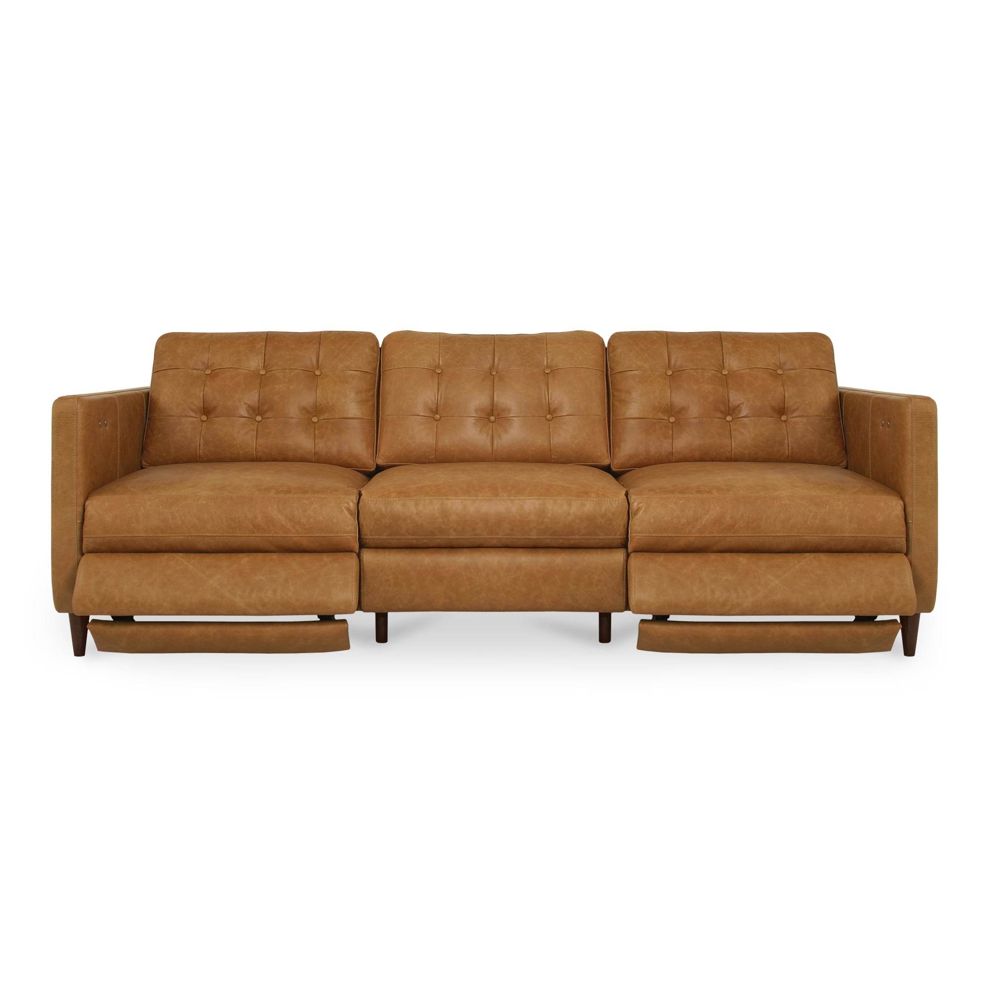 Moe's Home Collection Bridgers Leather Power Reclining Sofa