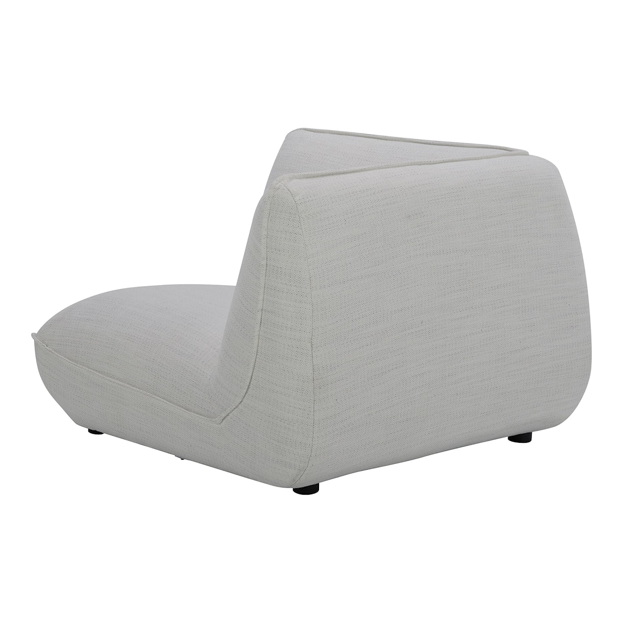 Moe's Home Collection Zeppelin Stone White Corner Chair