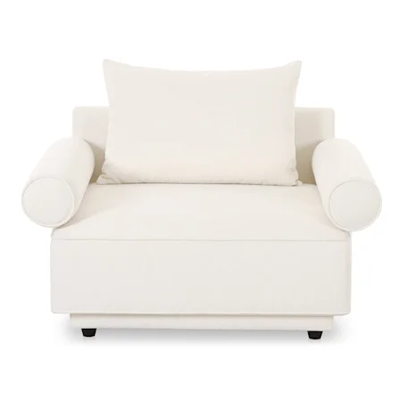 Contemporary Upholstered Accent Chair with Rolled Arms