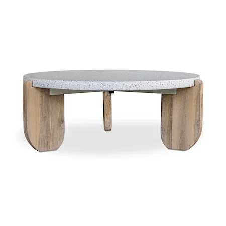 Transitional Terrazzo Coffee Table