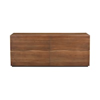 Contemporary Brown 4-Drawer Dresser
