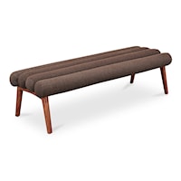 Mid-Century Modern Upholstered Accent Bench