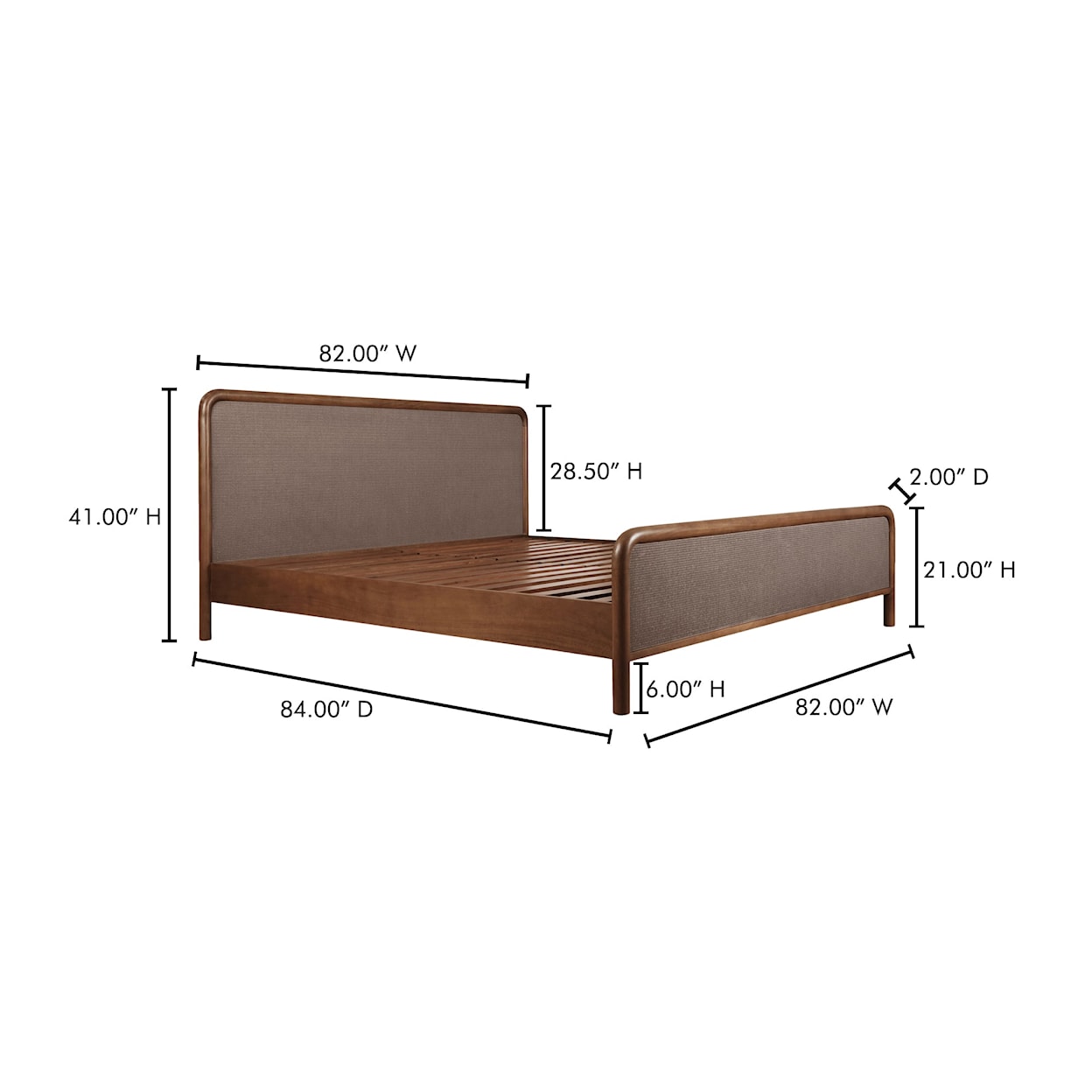Moe's Home Collection Rye King Bed