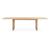 Contemporary Rectangular Dining Table with Rounded Edges