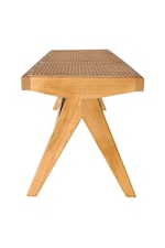 Moe's Home Collection Takashi Mid-Century Modern Natural Solid Elm Bench