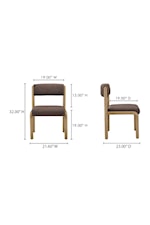 Moe's Home Collection April Contemporary Upholstered Side Dining Chair - Set of 2