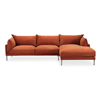 Contemporary Sectional with Right Facing Chaise