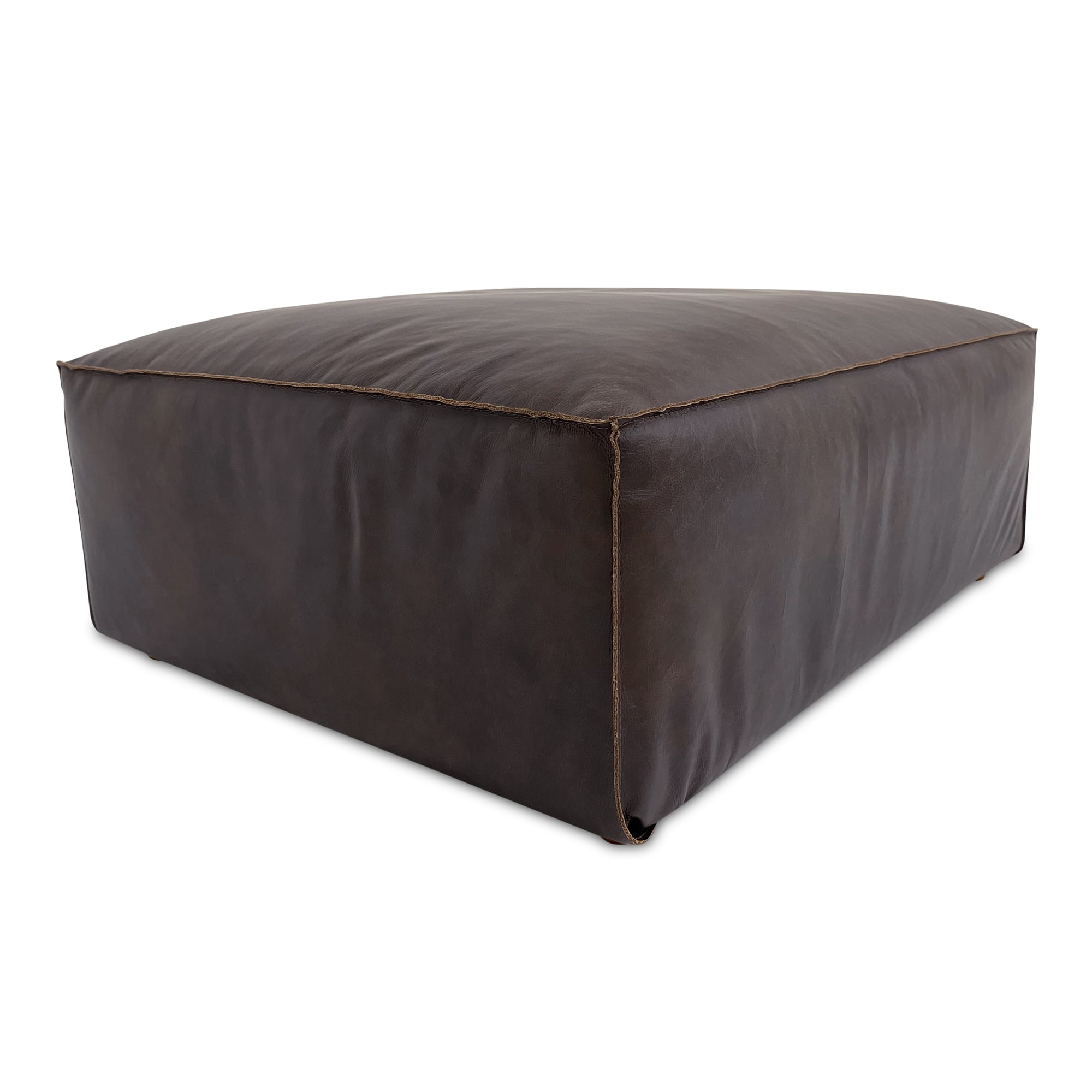 Moe's Home Collection Form Leather Ottoman