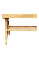 Moe's Home Collection Takashi Mid-Century Modern Natural Solid Elm Bench