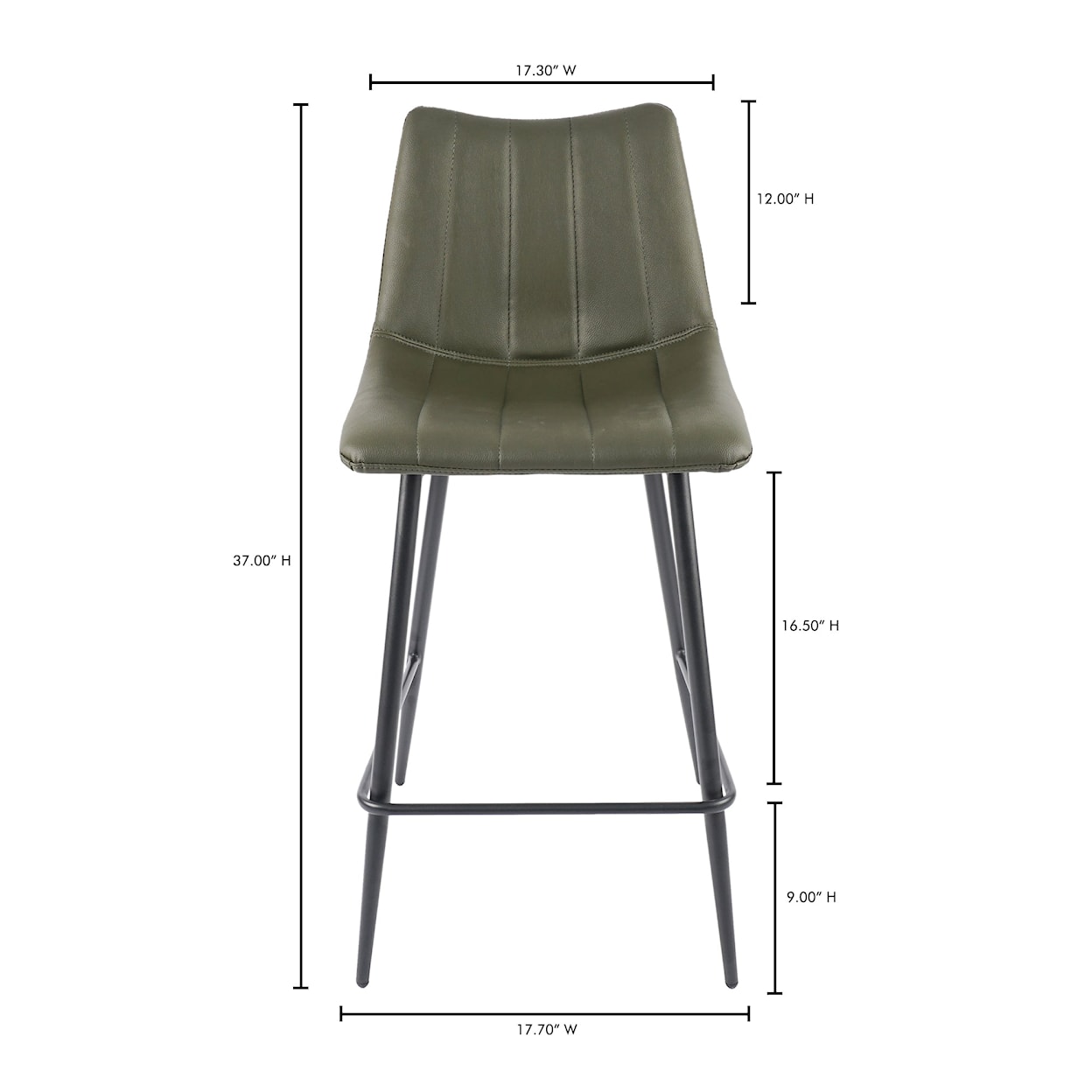 Moe's Home Collection Alibi Counter-Height Bar Stool