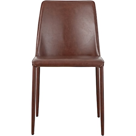 Smoked Cherry Vegan Leather Dining Chair