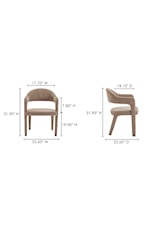 Moe's Home Collection Martens Mid-Century Modern Upholstered Dining Chair