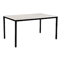 Contemporary Rectangular Dining Table with Marble Top