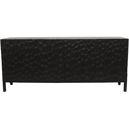 Misaki Oak Sideboard Black