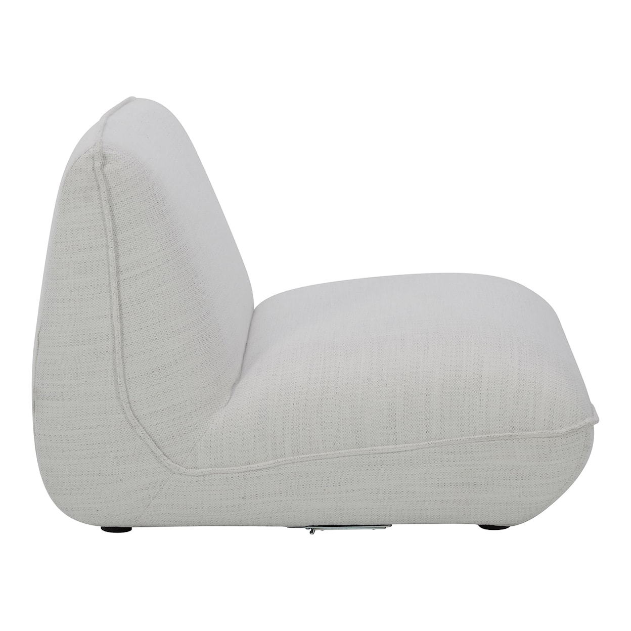 Moe's Home Collection Zeppelin Stone White Slipper Chair