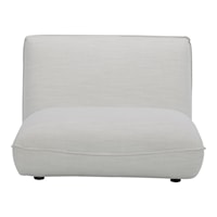 Contemporary Stone White Slipper Chair