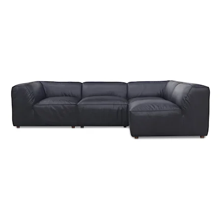 Contemporary Leather 4-Piece Sectional Sofa