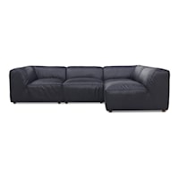 Contemporary Leather 4-Piece Sectional Sofa