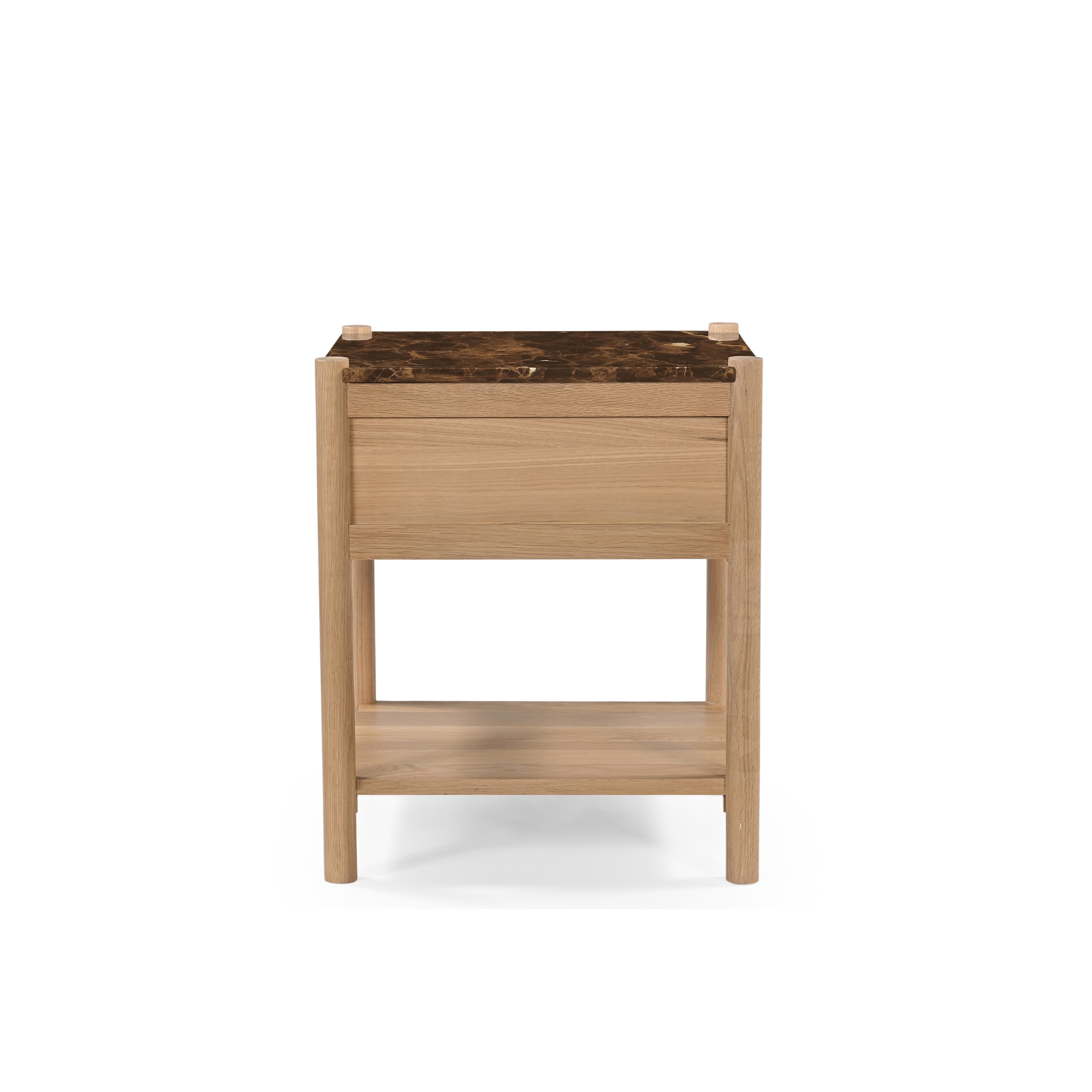 1-Drawer Marble Top Nightstand