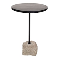 Contemporary Mango Wood Top Accent Table
