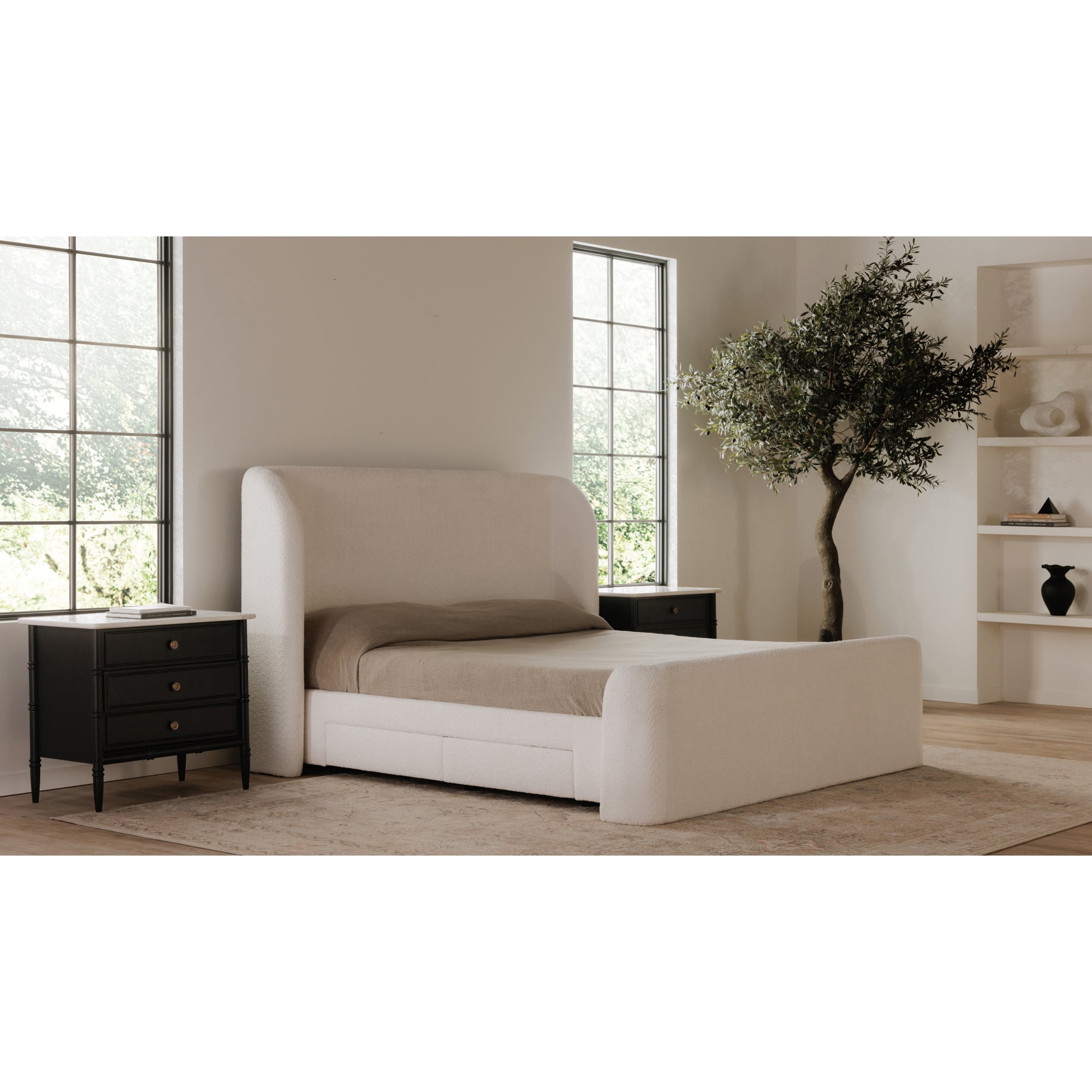Moe's Home Collection Sophia Queen Upholstered Bed