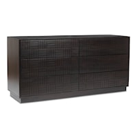 Contemporary 6-Drawer Dresser with with Felt-Lining