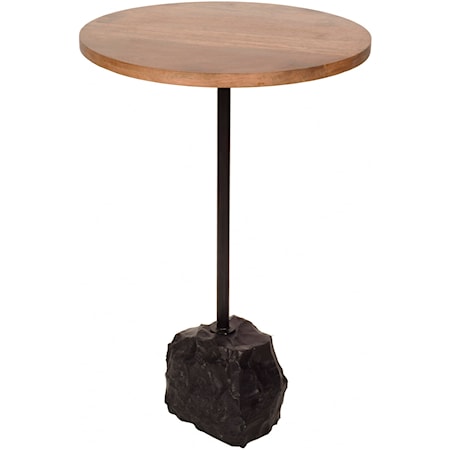 Mango Wood Top Accent Table