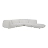 Moe's Home Collection Zeppelin 5-Piece Stone White Modular Sectional 