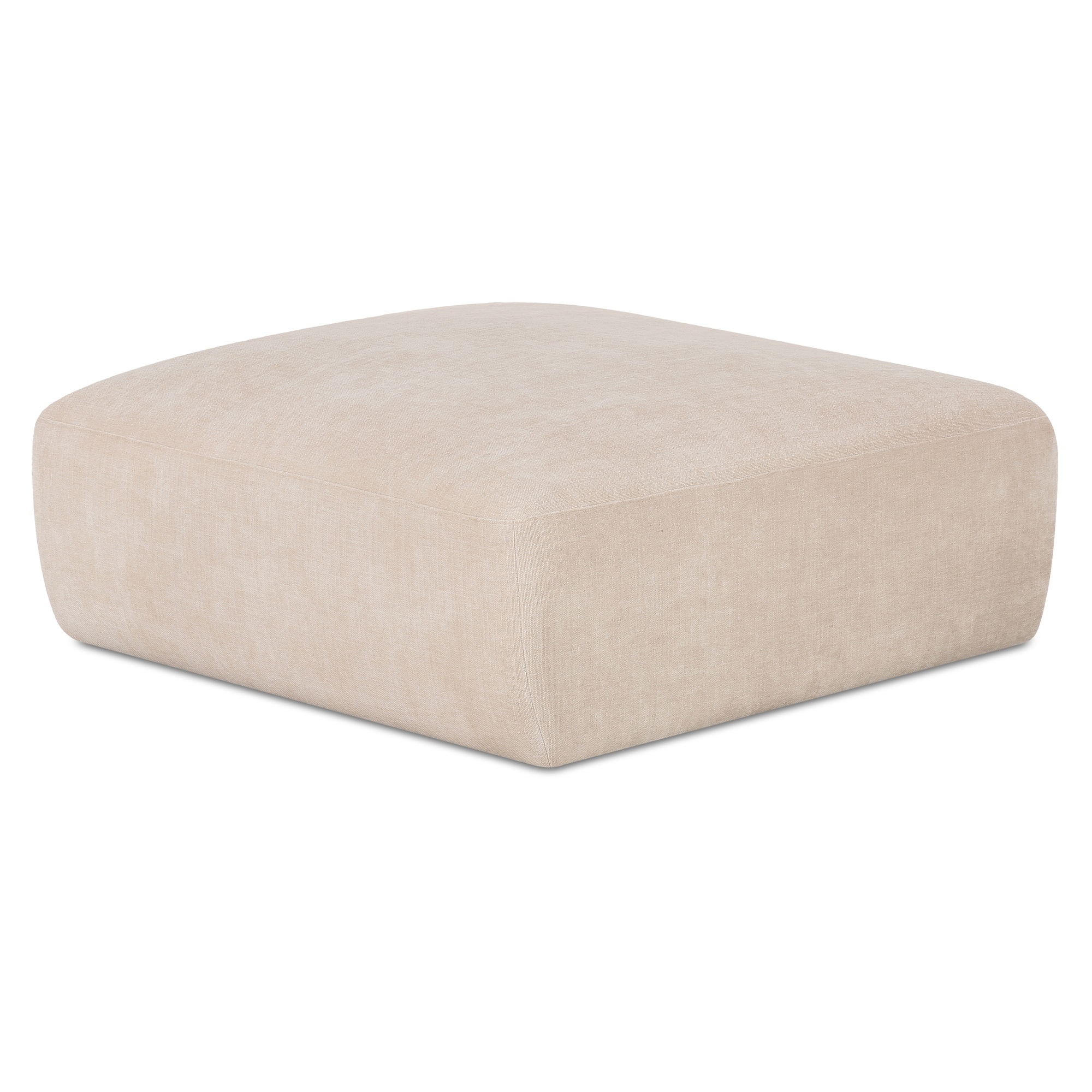 Contemporary Ottoman with Hidden Plastic Feet