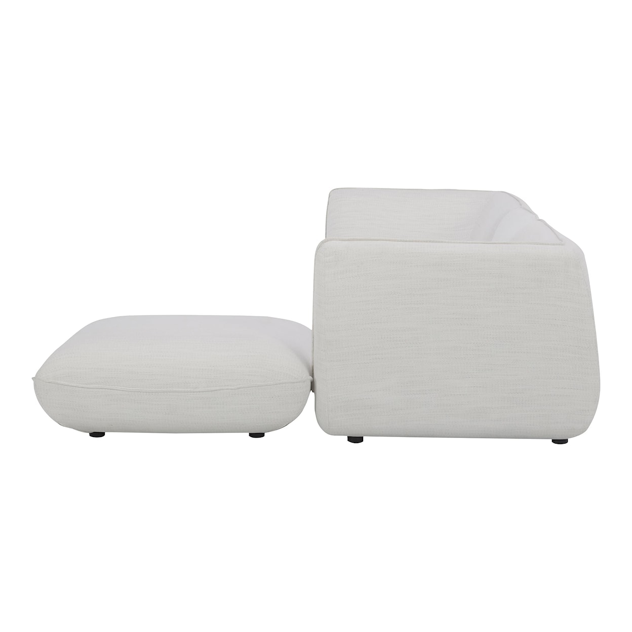 Moe's Home Collection Zeppelin 3-Piece Stone White Modular Sectional